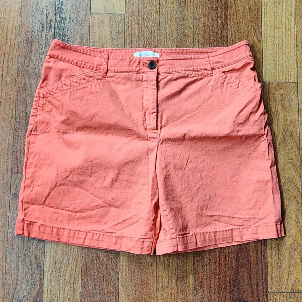 Talbots Coral Cotton Spandex Shorts Size 12